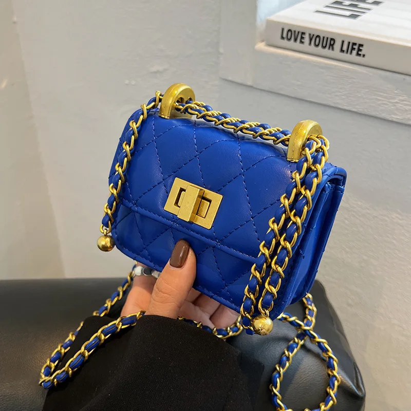 

Chain Small Bag Women's Bag 2022 Summer New All-match Rhombus Messenger Bag Popular Mini One-shoulder Small Square Bag