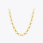 Ожерелье женское из нержавеющей стали золотистого цвета в стиле панк