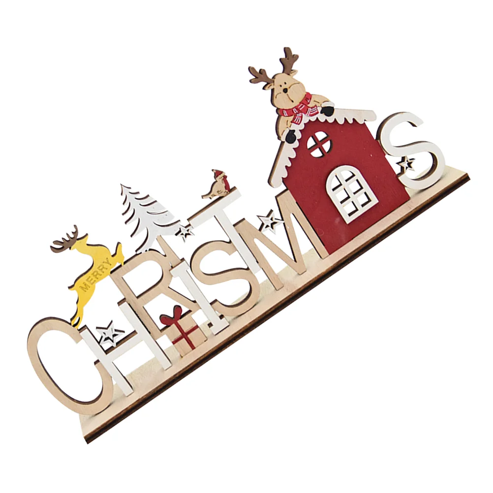 

Christmas Wooden Signs Christmas Wooden Ornament Rustic Wood Supplies Party Ornaments Table Centerpiece Vintage Lights Santa