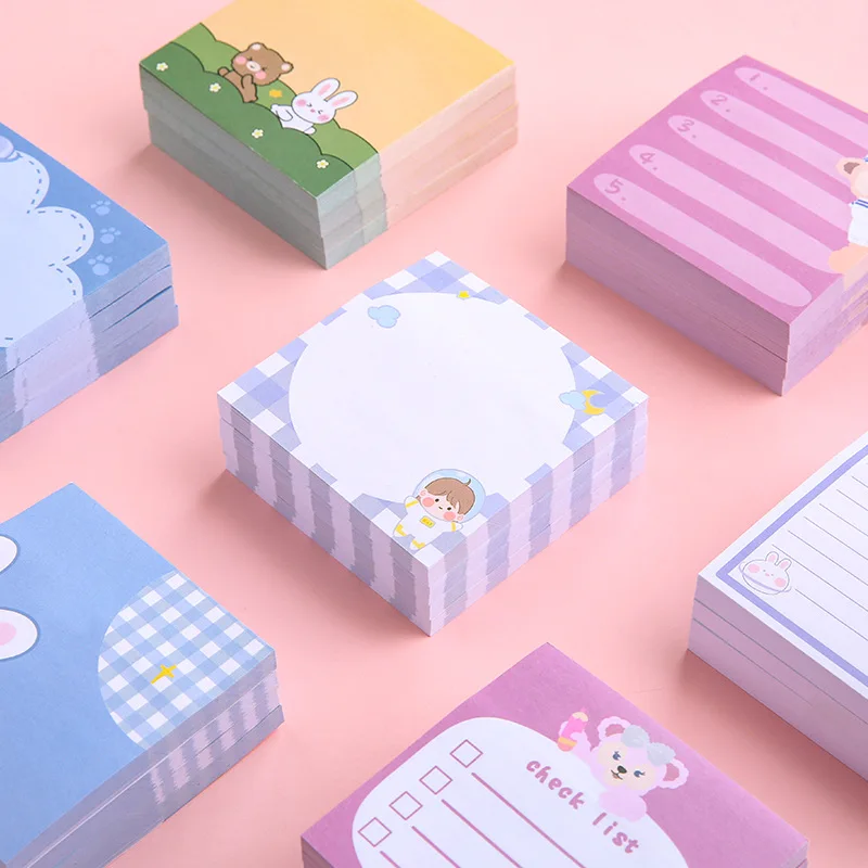 

Cute Cartoon Memo Pad N Times Sticky Notes Memo Notepad Kawaii Planner Stickers Bookmark Office School Stationery
