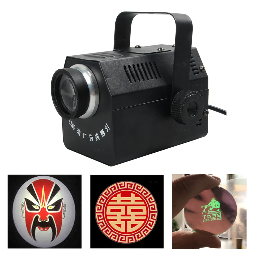 

30W 50W Custom 37mm/1.46in Gobo Card Static & Rotating LED Advertising Lights Christmas Cafe Bar HD Zoom Logo AD Projector Lamps