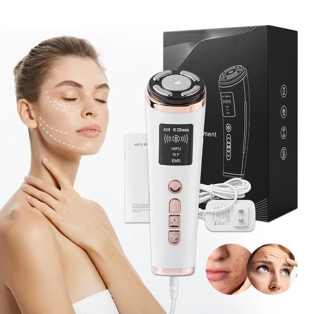 

RF Radio Frequency Ultrasonic Machine EMS Micro Current Facial Beauty Device Firming Skim Tightening Anti-wrinkle Face Massager