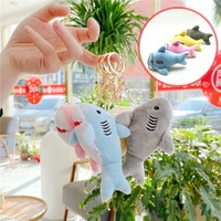 2022 new 11cm fashion small shark plush toy doll cute stuffed toy bag pendant key pendant baby gift cartoon doll kawaii