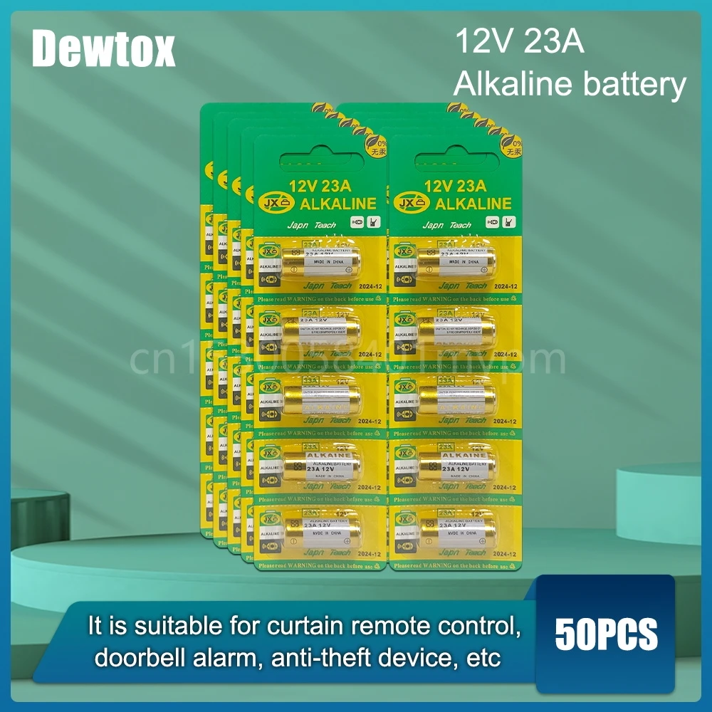 

50pcs/Lot Alkaline Battery 12V 23A 23GA A23 A23S E23A EL12 MN21 MS21 V23GA MN21 L1028 RV08 GP23A K23A for Home Alarm System