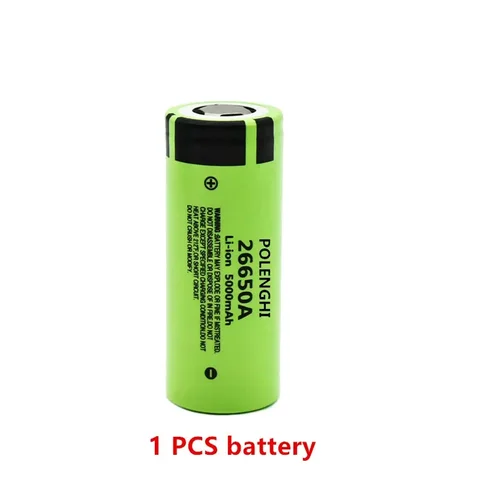 POLENGHI 26650A перезаряжаемая батарея 5000 мАч