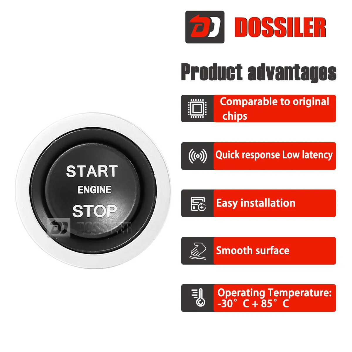 LR 094038 Dossiler кнопка зажигания и остановки запуска для Land Rover Range Sport Evoque Discovery 037611 056640