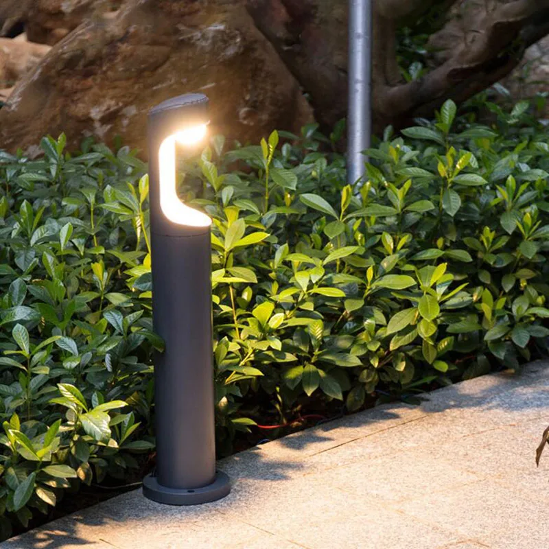 Aluminum Led Outdoor Lawn Lamp Bollard Light Outdoor Wateproof Pathway Garden Lamp Grassplot Landscape Lawn Light AC85-265V