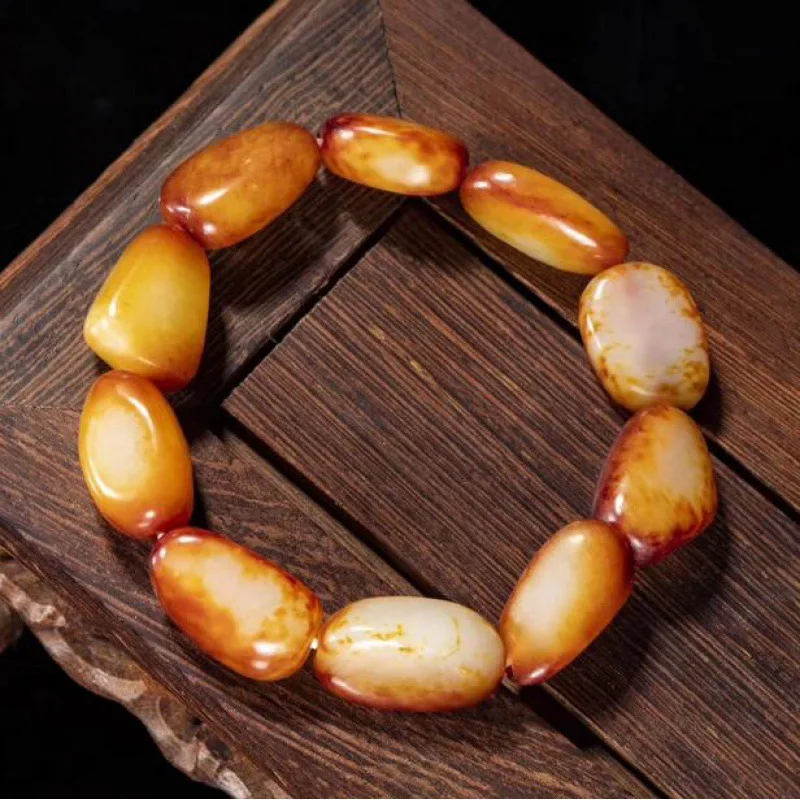 

Мужской и женский браслет Hetian из необработанного нефрита