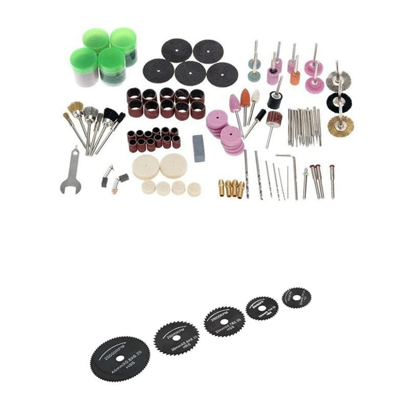 

Набор лезвий для циркулярной пилы из быстрорежущей стали, 6 шт., режущие диски и 105 шт. вращающихся электрических сверл, шлифовальные, шлифова...