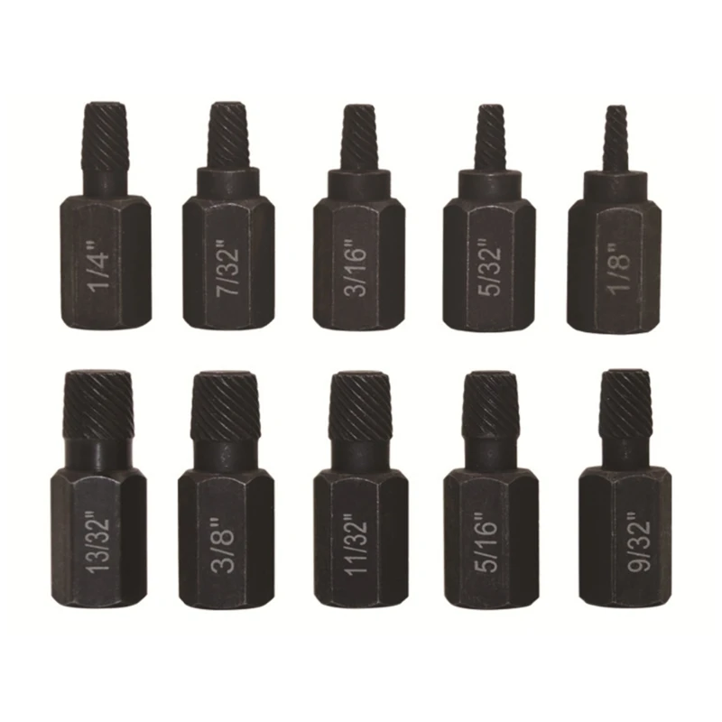 

10PCS Screw Extractor Kit Easy Out Easily and Quickly Remove Repair Tools Dropship