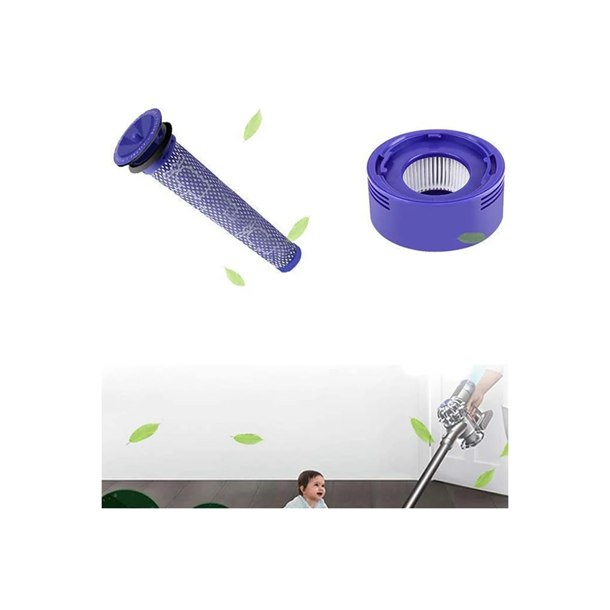 Набор сменных HEPA-фильтров для пылесоса Dyson V7/V8