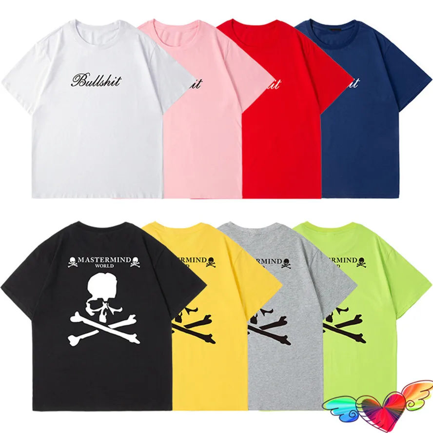 

Футболка Мужская/Женская/мужская с логотипом Mastermind World, тенниска с принтом черепа, майка японская с короткими рукавами, 2022ss