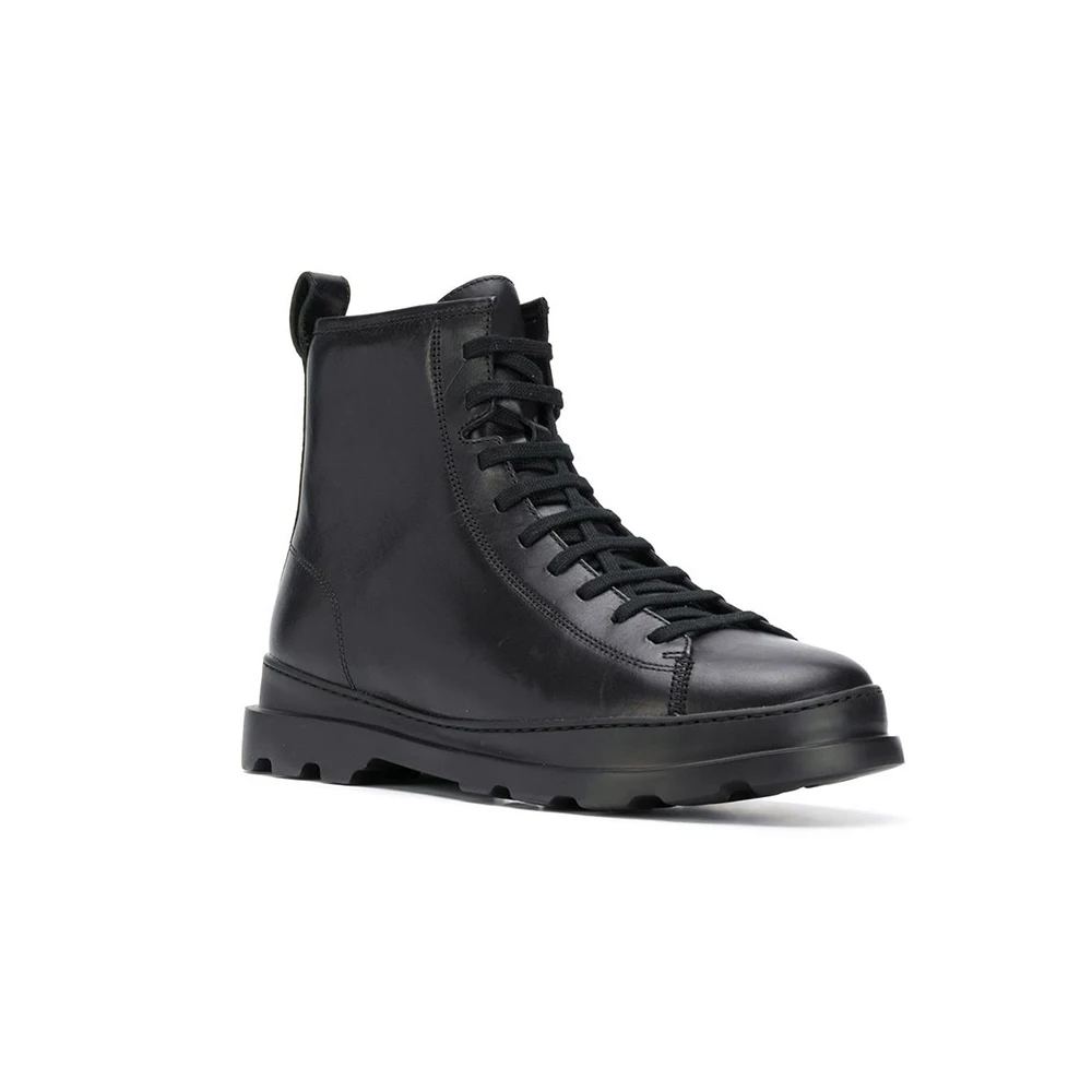 

WFMR Men's Black Leather Lace-Up Boots #wfmr9485