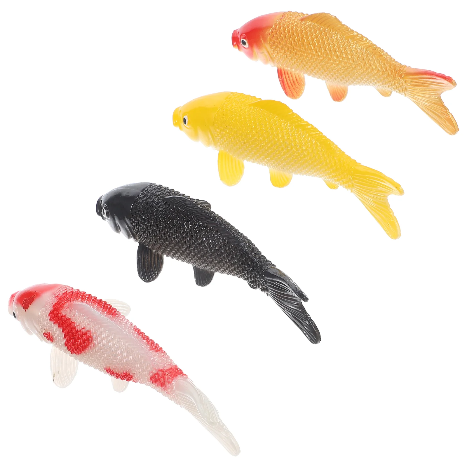 

4pcs Artificial Fancy Carp Simulated Fish Underwater Decorative Fancy Carps