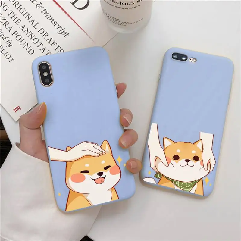 TOPLBPCS чехол для телефона с собакой Шиба-ину мягкий однотонный iphone 11 12 13 mini pro max 7 8 plus