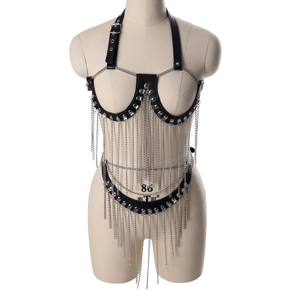 

Leather Harness Straps Belt Sexy Lingerie Body Bondage Female Harajuku Leg Women Harness Garter Belt Stockings Straps Suspenders