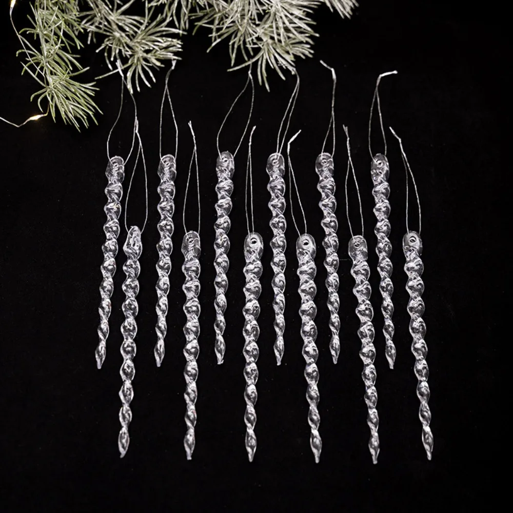 

12 прозрачных акриловых елочных украшений