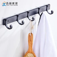 towel robe hooks black aluminum door hanging wall mount bath coat rack hanger for bathroom kitchen hardware