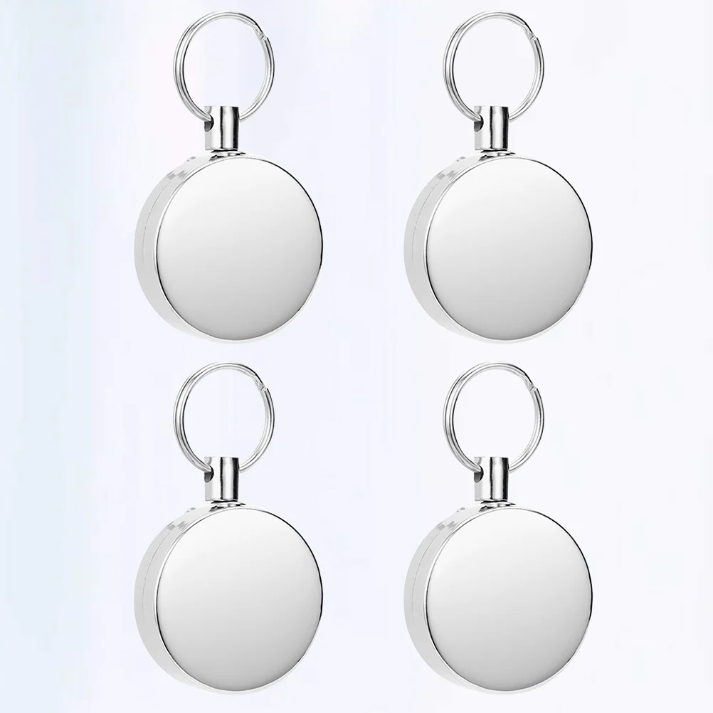 

Вытяжная Пряжка из нержавеющей стали, противокражный держатель для ключей, телескопическое кольцо кольца брелоки