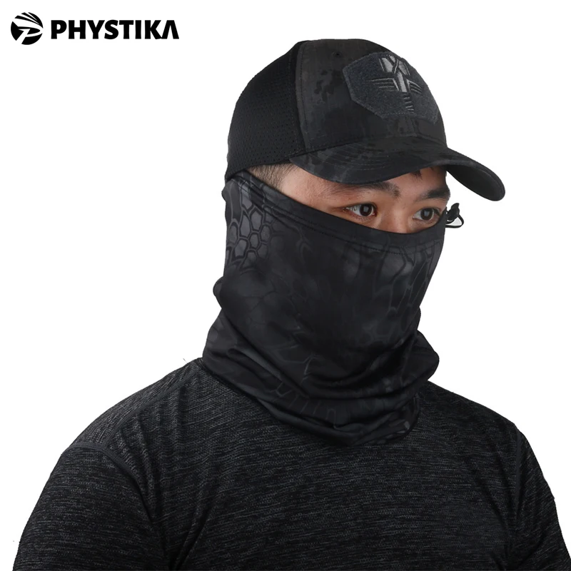 

PHYSTIKA Camouflage Head Scarf IceSilk Variety Outdoor Face Towel Riding Mask Windproof Stretch Seamless Fishing Scarf