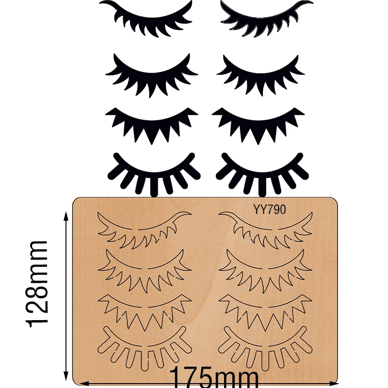 

Eyelash wood mold knife moldYY790Is Compatible with Most Manual Die Cut