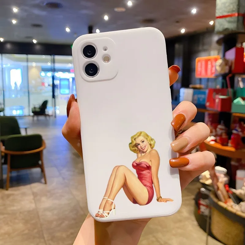 Чехол для телефона с изображением красивой девушки Marilyn IPhone 12ProMax 13 11 Pro Max Mini Xs X Xr 7 8