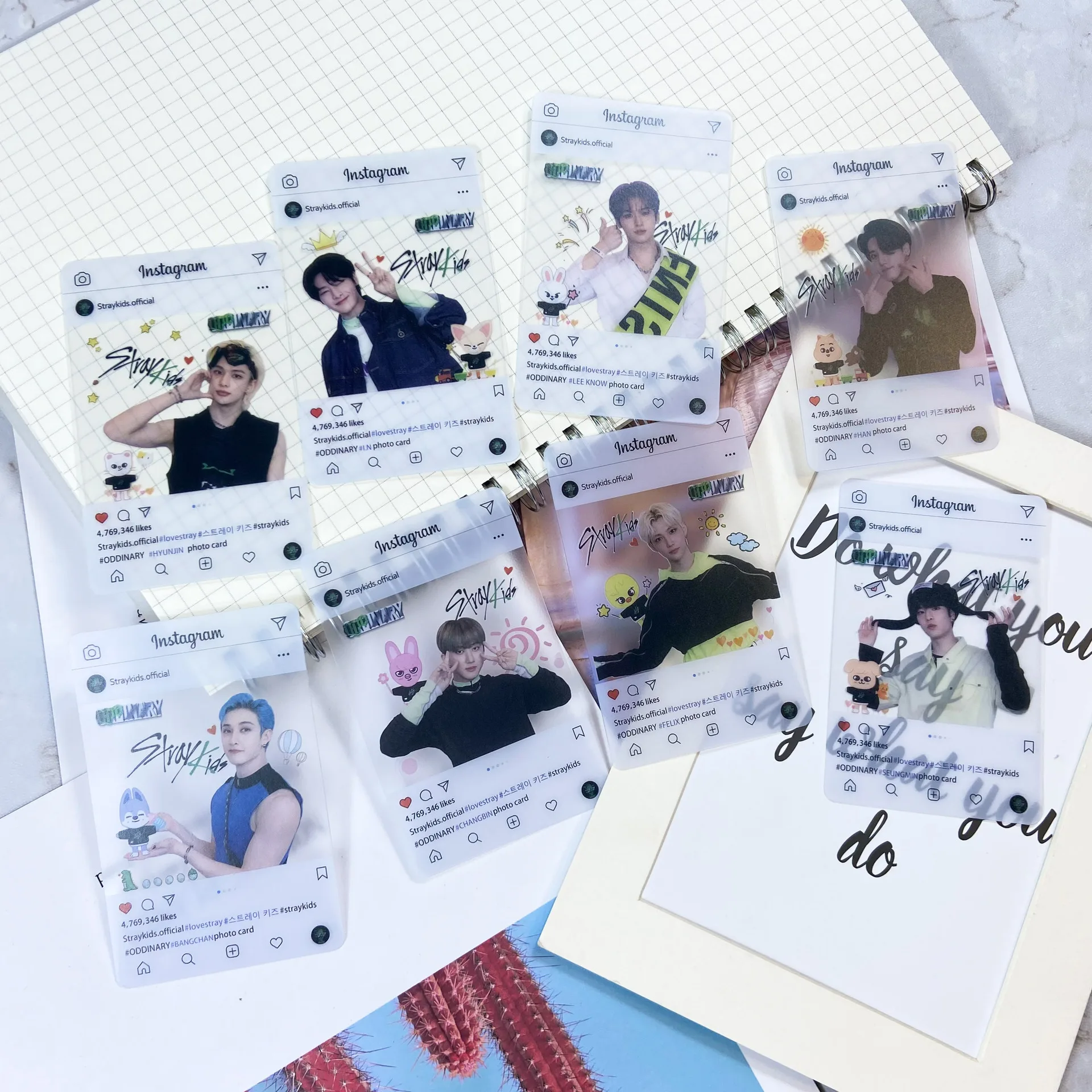 8 шт./компл. Kpop Stray Kids новый альбом ODDINARY ПВХ Фотокарточка прозрачная Поклонники