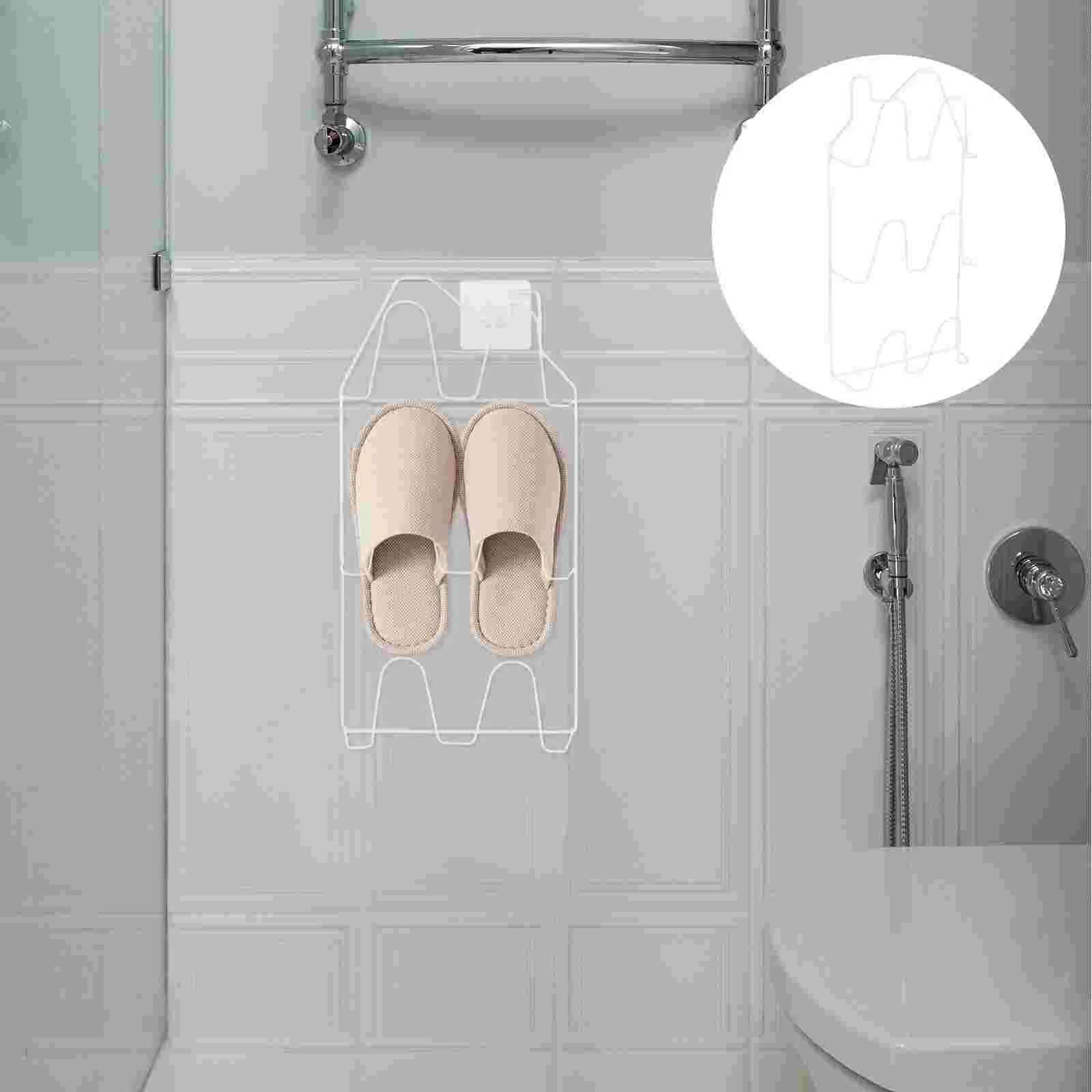 

Multi-layer Slipper Rack Shoes Shelf No Punch Storage Rack Bathroom Slipper Rack