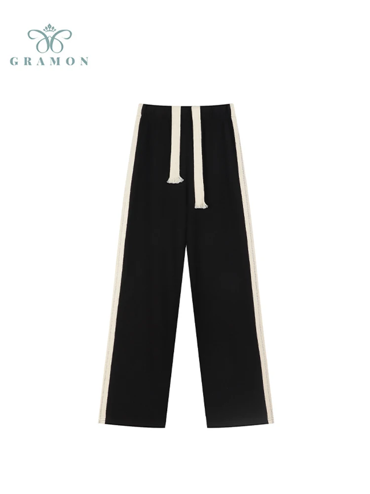 

Women Pants Black Elastic Waist Jogging Sweatpants Women Baggy Sports Pants High Waist Sweat Casual Female Streetwear Trousers