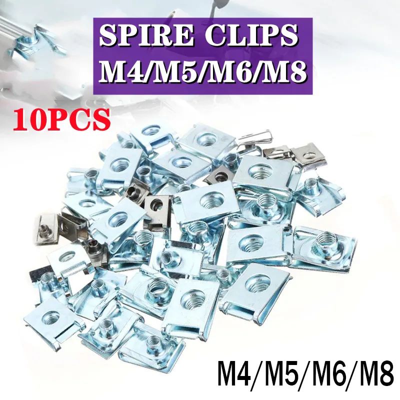 M4/M5/M6/M8 Car Nuts Speed Clip Fastener Assorted Kits 304 Stainless Steel U-shaped Clip Chimney Nut For Motorcycle