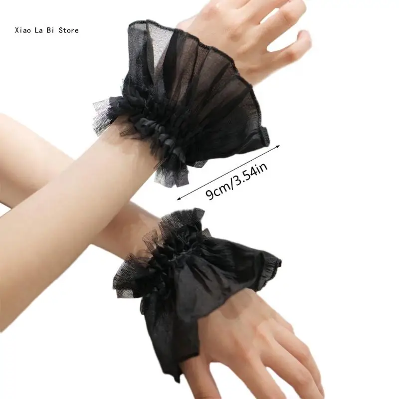 Съемная грелка на запястье кружевные накладные манжеты с рюшами для свадебного