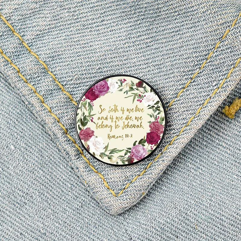 

ROMANS flower Printed Pin Custom Funny Brooches Shirt Lapel Bag Cute Badge Cartoon Cute Jewelry Gift for Lover Girl Friends