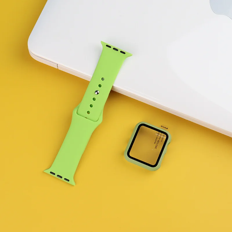 360 full Screen protector Bumper Frame matte hard Case for Apple watch 6/SE/5/4/3/2/1 cover Tempered glass film for iwatch 4/5