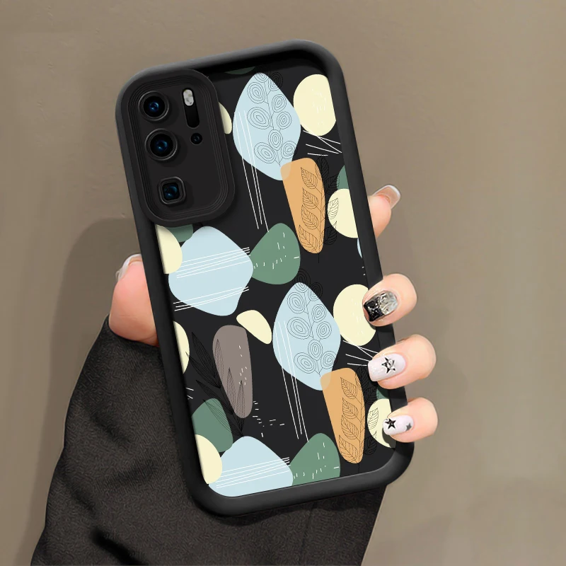 Фото Чехол для телефона Huawei P50 Pro P40 Lite 5G P Smart Pro Y7A Y9S Y9 Prime 2019 P30 P20, роскошный противоударный силиконовый чехол с рисунком №4