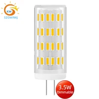 acdc12v 24v dimmable g4 led bulb cold and warm white crystal chandelier replacement 50w halogen lamp beads 4014smd 63 pce