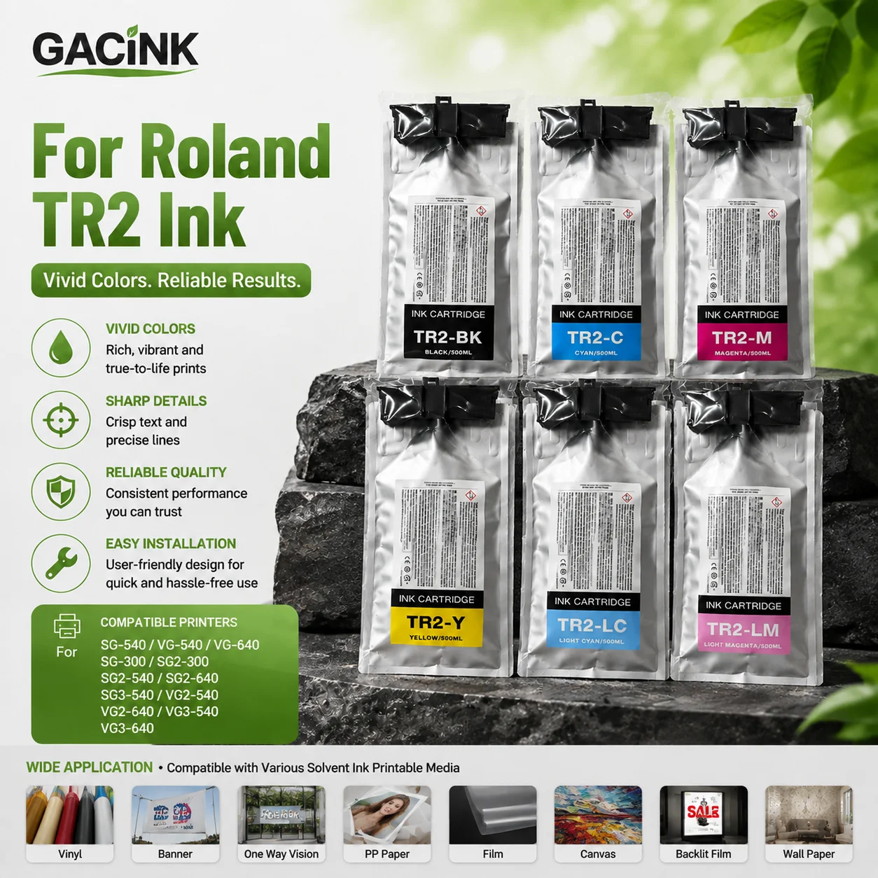 Фото Сменный чернильный пакет Roland TrueVIS TR2 для моделей SG-300, SG-540, SG2-300, SG2-540, SG2-640, VG-540, VG-640, SG2-640, SG3-540, VG2-540, 500 мл. №2