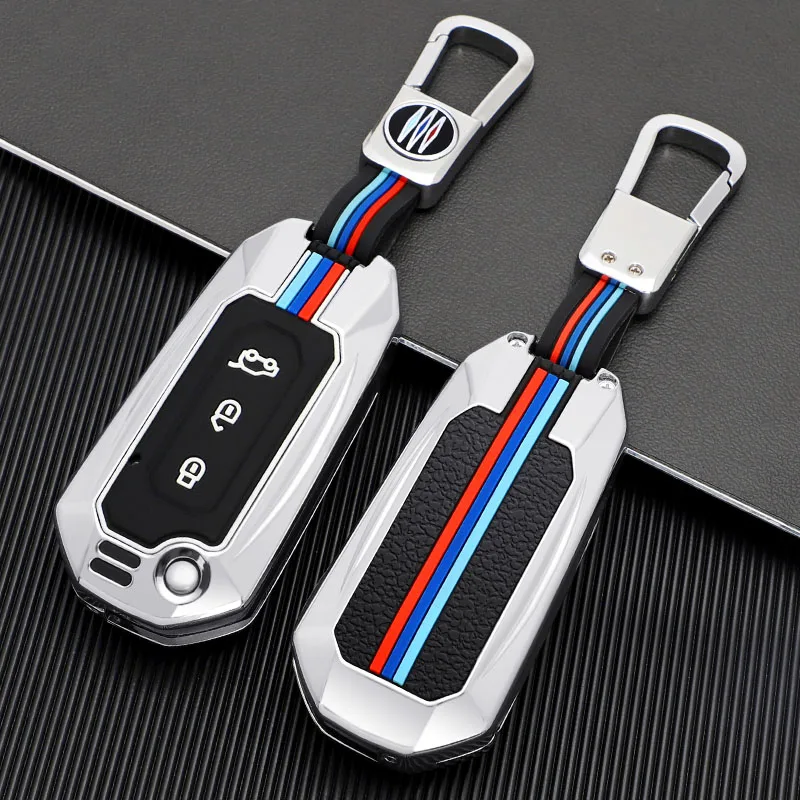 

Zinc Alloy Car Key Case for Ford Territory EV Remote Key Cover Case Bag Shell Holder Protector Key Chain Accessories