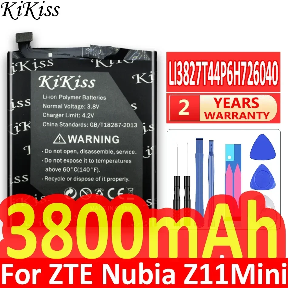 Аккумулятор KiKiss 3800 мАч Li3827T44P6h 726040 Для ZTE Nubia Z11 Mini NX529J