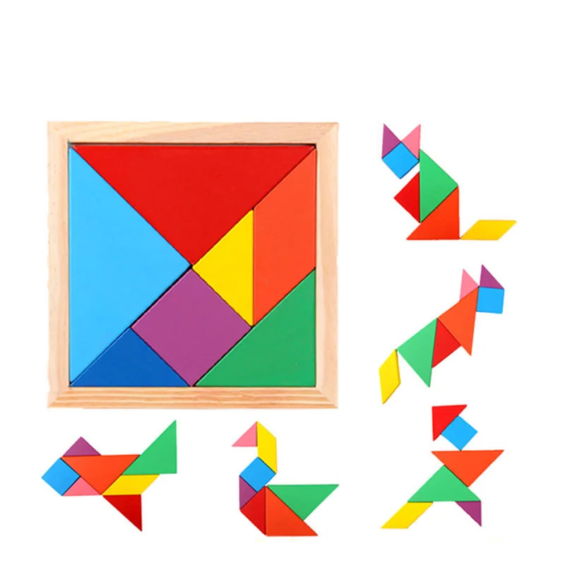 

Baby Educational Toys Enlightenment Creative Wooden Jigsaw Puzzle Geometric Shapes Children's Brain Teasers Non-toxic Kids Gifts