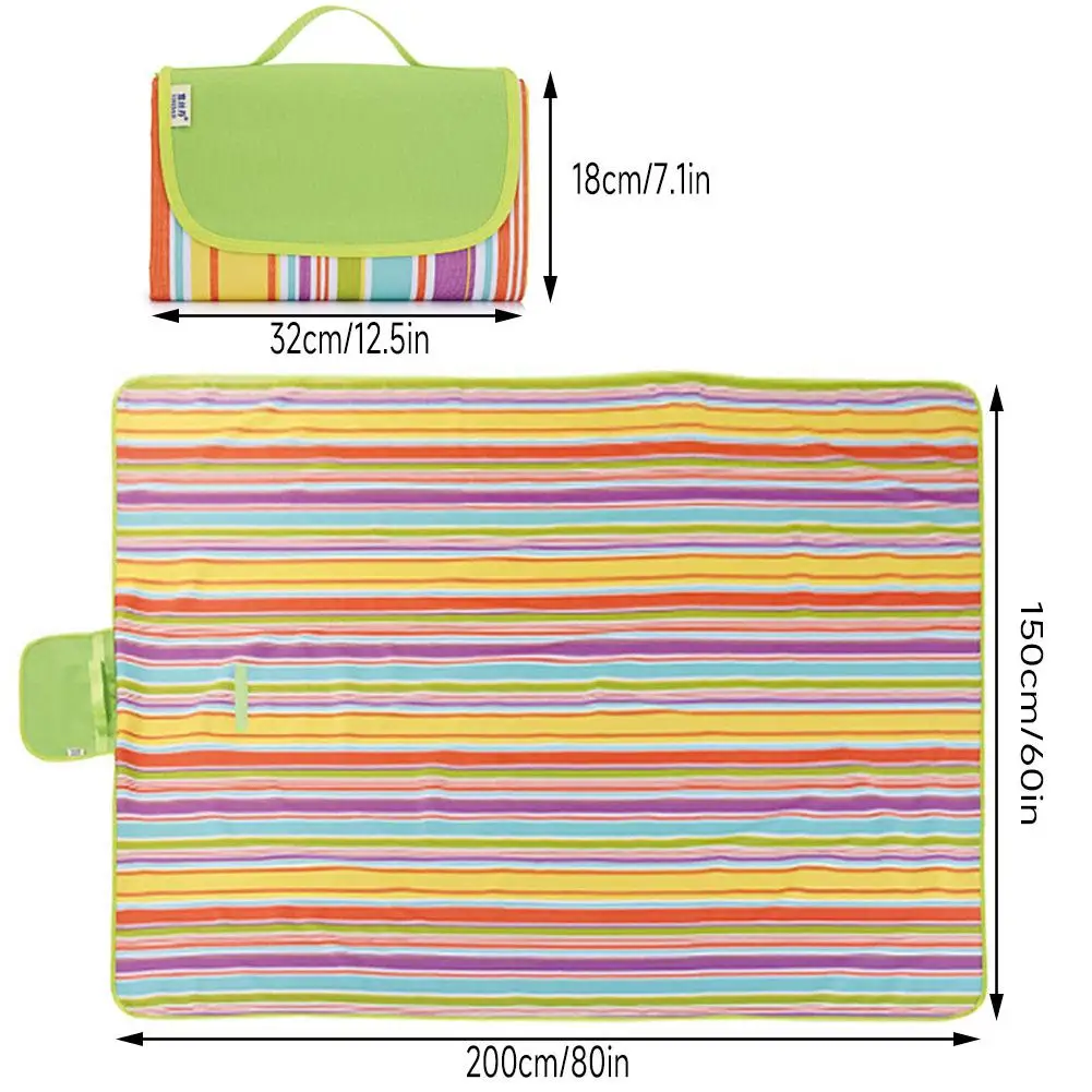 Износостойкий коврик для пикника на открытом воздухе 600d, ткань Оксфорд, стандартное одеяло для кемпинга, пешего туризма (145X200 см)