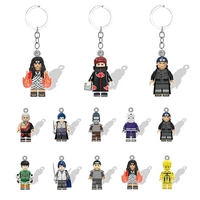 bandai special offer cute keyring kawaii shape anime naruto roles pendant keychain epoxy resin accessories trendy jewelry fre518