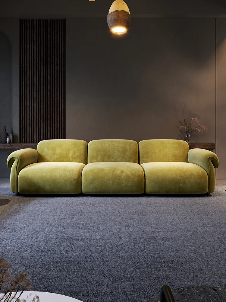 

Итальянский светсветильник роскошный тканевый диван, простой современный сетчатый красный скандинавский диван для гостиной