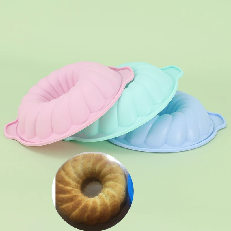 

Cake Silicone Mold 9 Inch Gear Shape Mousse Cake Bakeware DIY Toast Bread Baking Tool Chocolate Mold Jelly Pudding 3D Mold