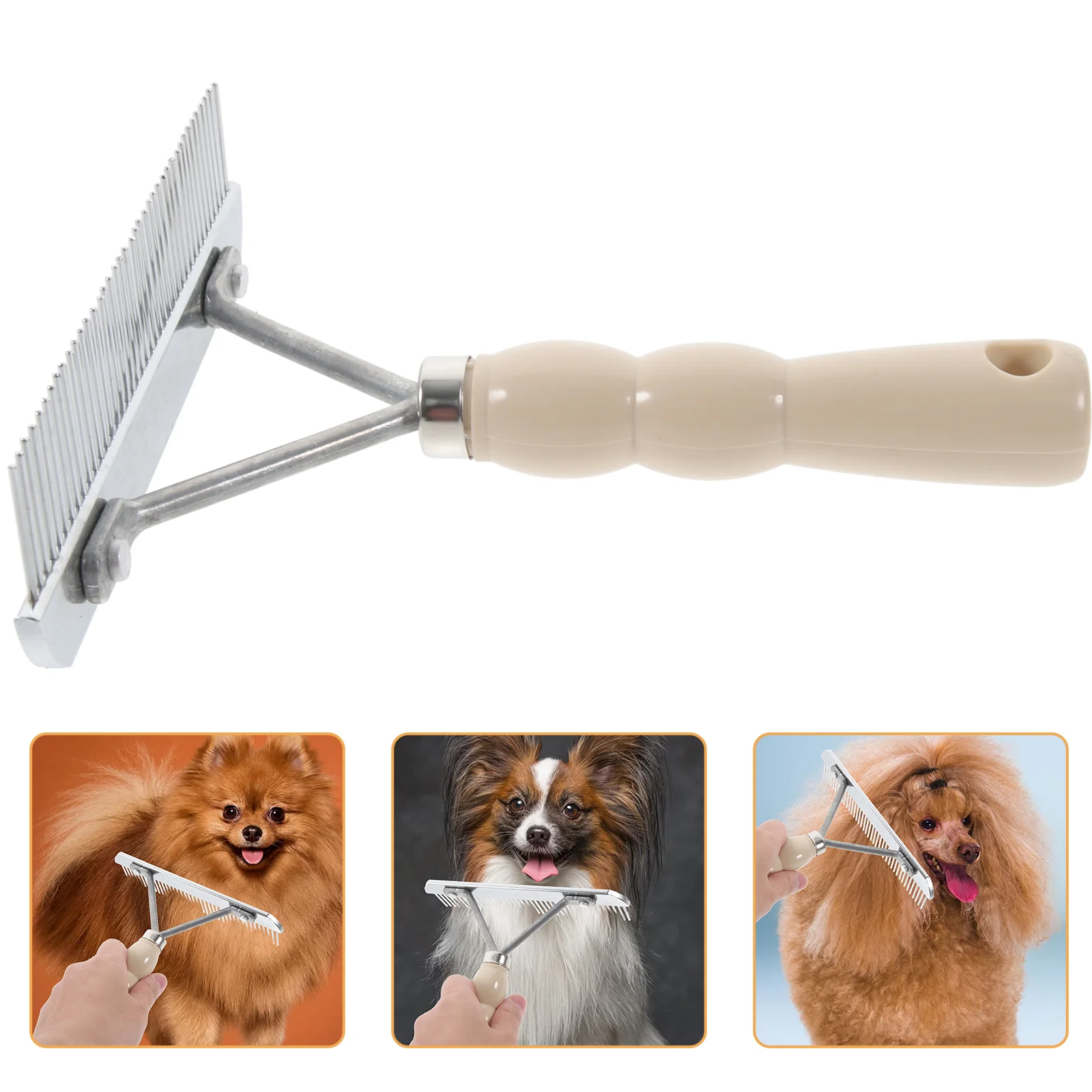 

Pet Comb Grooming Tool Handle Brush Daily Supply Knotting Plastic Puppy Rake Hair Removal