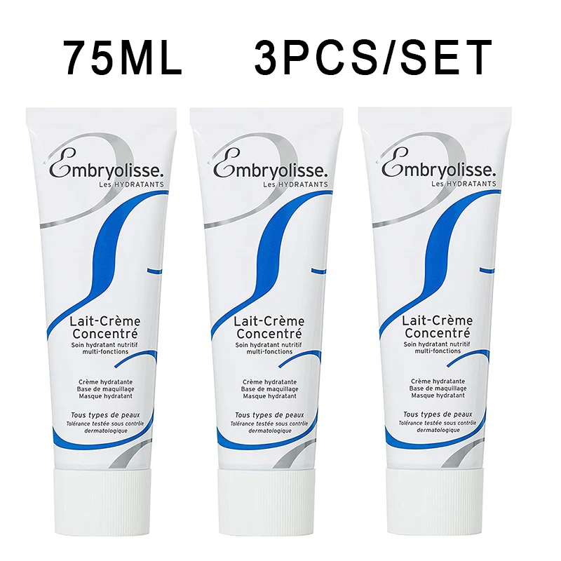 

3PCS Embryolisse Lait-Crème Concentré Face Cream Makeup Primer Shea Facial Moisturizer Soothing For Daily Moisturizing Skin Care