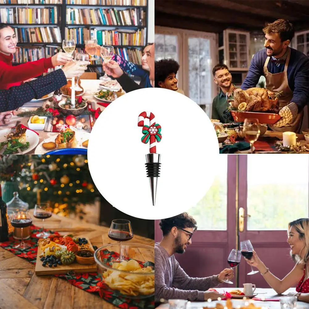 Веселая рождественская пробка для вина расширяющаяся бутылки с напитками