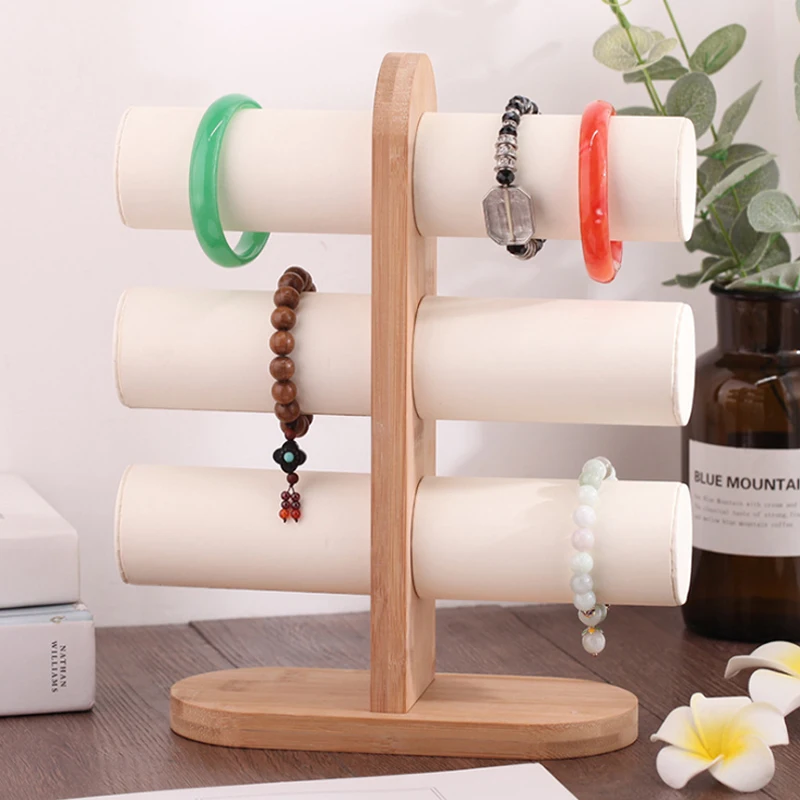 3-Tier Black Velvet Bracelet Necklace Holder,Jewelry Showcase Display Stand and Organizer  Jewelry Box Organizer