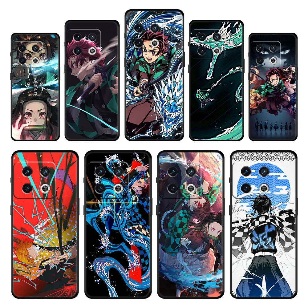 

Black Soft Case for OnePlus 8T 5G 10 Pro 8 Pro 7T 9RT 9 Nord 2 5G 9R Nord 5G N200 Nord CE 2 N10 Demon Slayer Cartoon Celular