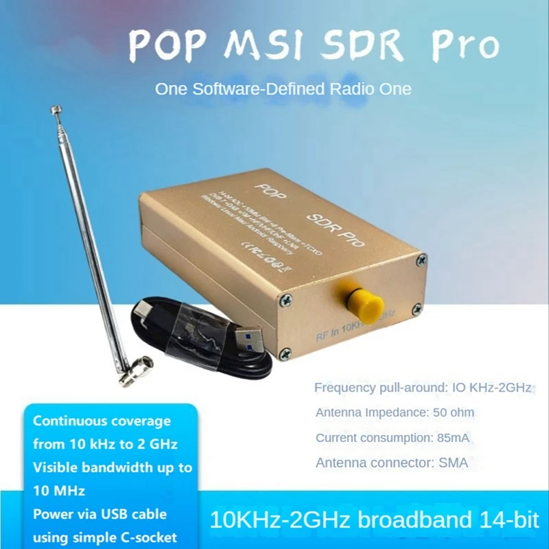 FSP1A Pro 10Khz-2Ghz Wideband Radio 14Bit Software Defined Radios For  MSI SDR Pro Software