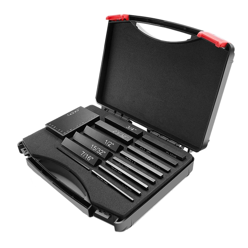 

15Pcs Gauge Block Set Aluminum Height Gauges Set Setup Bars Precision Bars Testing Gage Block Gage Measuring Tool